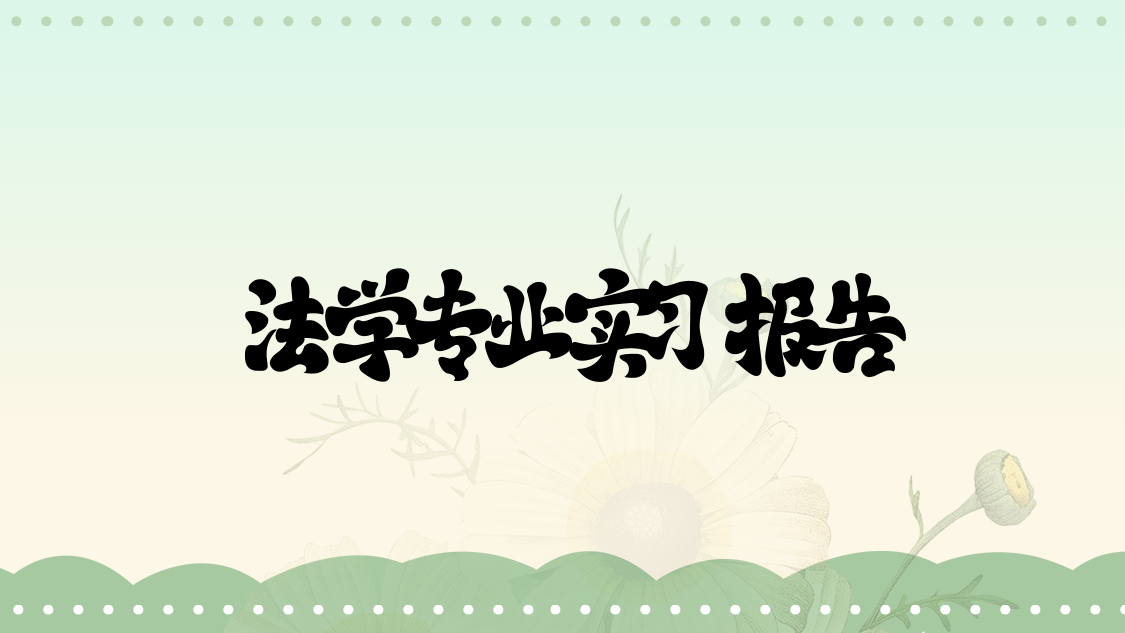 法学专业实习报告